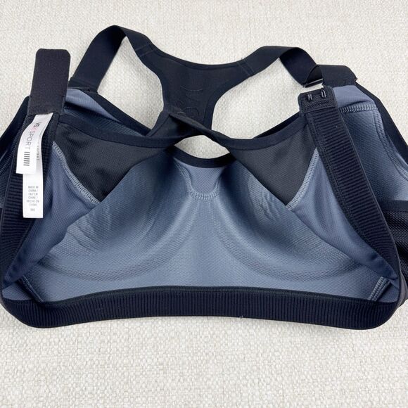 Victoria's Secret VSX Sports Bra Size 36C Mesh Black Racerback Padded Athletic - Picture 3 of 15